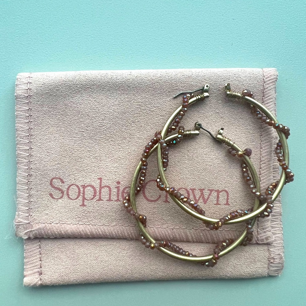 Beaded hoop earrings